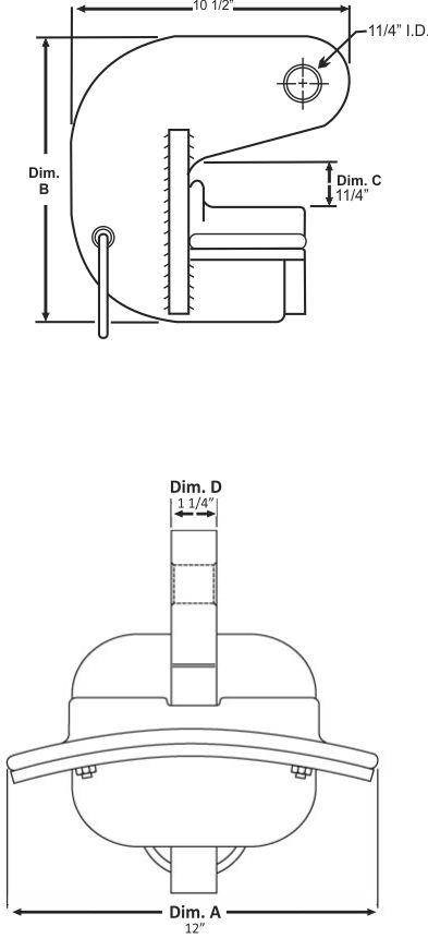 Aluminum Lined Pipe Hook